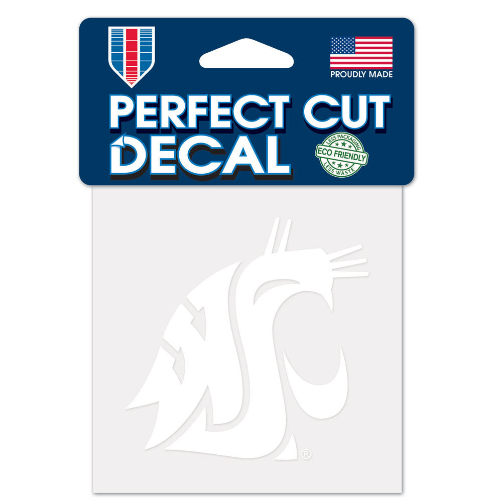 Washington State Cougars Decal 4x4 Perfect Cut White Special Order