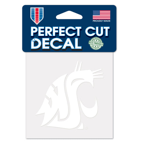 Washington State Cougars Decal 4x4 Perfect Cut White Special Order