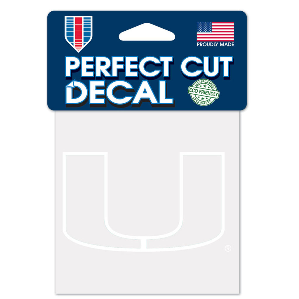 Miami Hurricanes Decal 4x4 Perfect Cut White Special Order