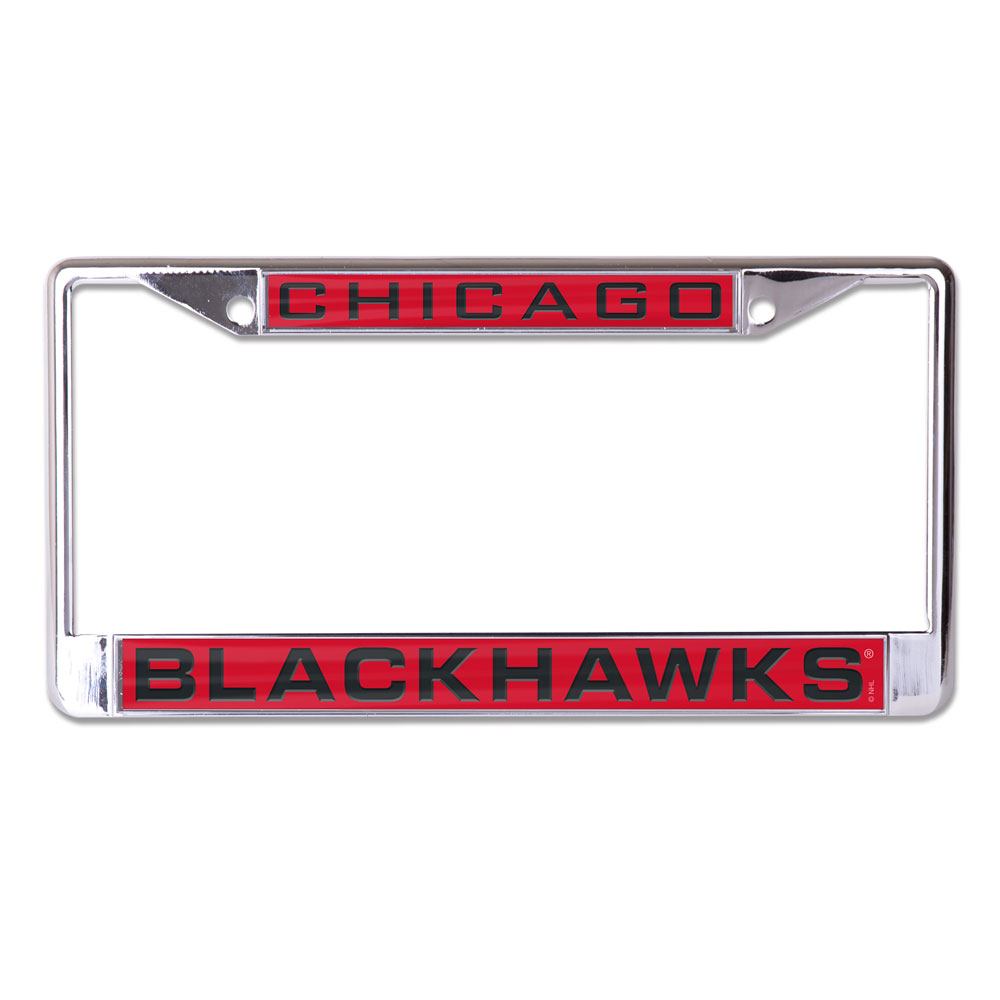Chicago Blackhawks License Plate Frame Inlaid Style