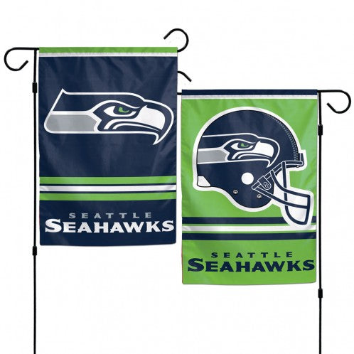 Seattle Seahawks Flag 12x18 Garden Style 2 Sided