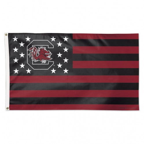 South Carolina Gamecocks Flag 3x5 Deluxe Style Stars and Stripes Design Special Order