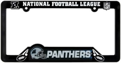 Carolina Panthers License Plate Frame Plastic Black