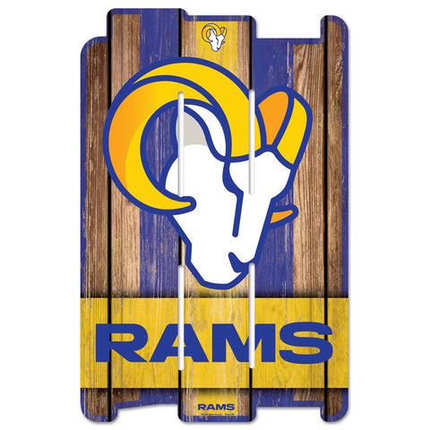 Los Angeles Rams Sign 11x17 Wood Fence Style