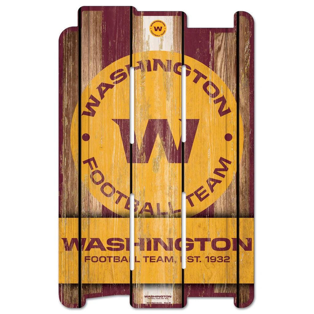 Washington Huskies Football Team Sign 11x17 Wood Fence Style