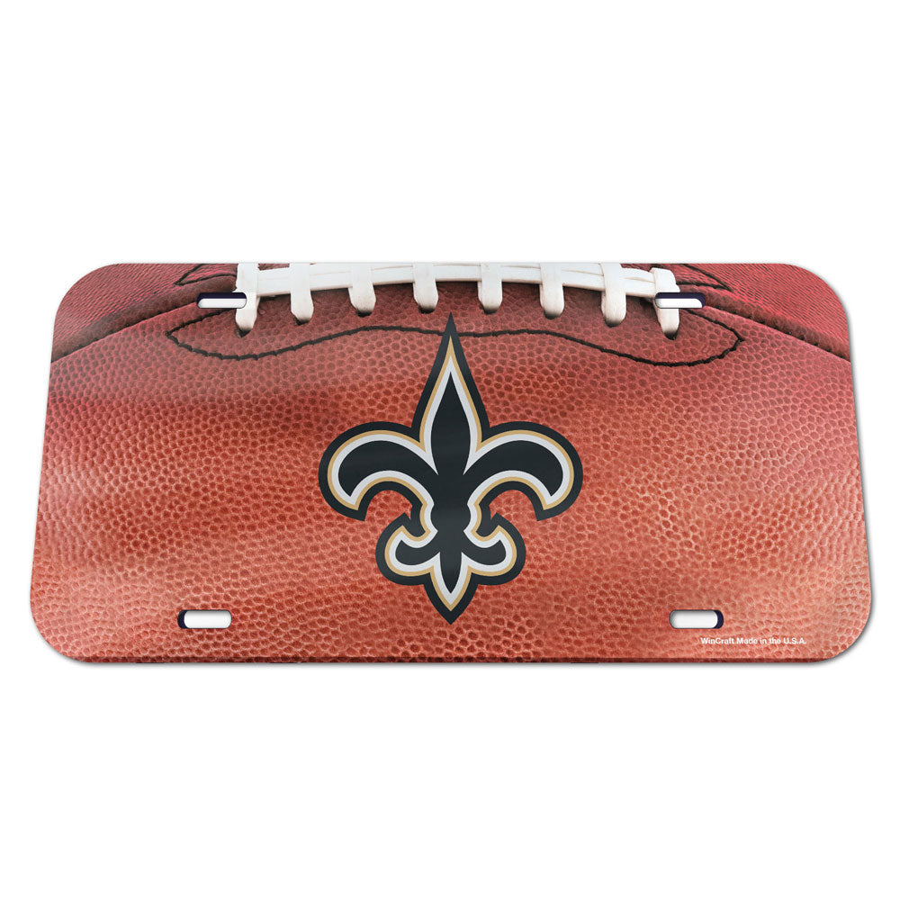 New Orleans Saints License Plate Crystal Mirror Football