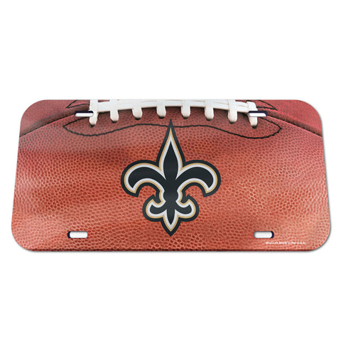 New Orleans Saints License Plate Crystal Mirror Football