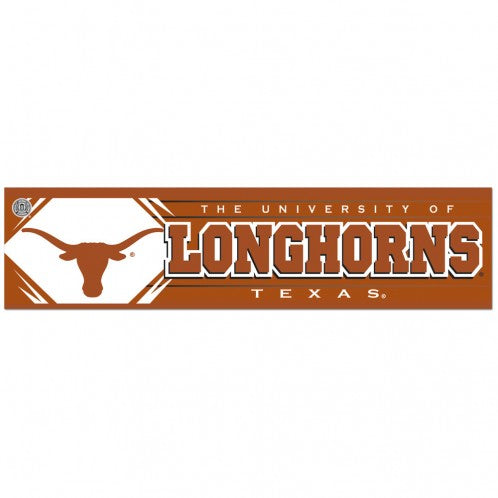 Texas Longhorns Decal 3x12 Bumper Strip Style Special Order