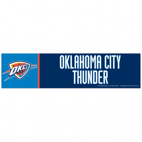Oklahoma City Thunder Decal 3x12 Bumper Strip Style Special Order