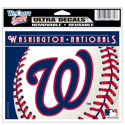 Washington Nationals Decal 5x6 Ultra Color Special Order