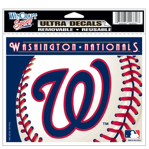 Washington Nationals Decal 5x6 Ultra Color Special Order