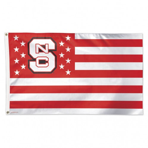 North Carolina State Wolfpack Flag 3x5 Deluxe Style Stars and Stripes Design Special Order