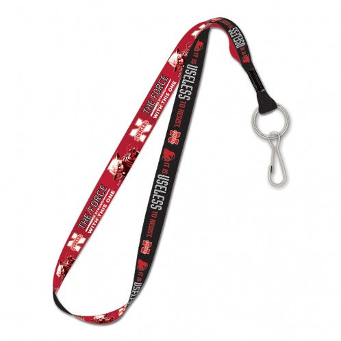 Nebraska Cornhuskers Lanyard Star Wars Style Yoda and Darth Vader Design Special Order