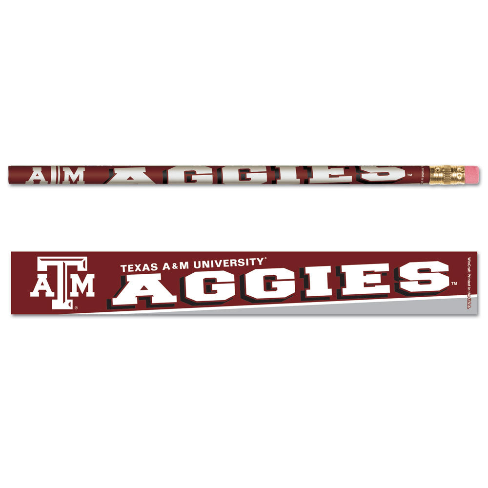 Texas A&M Aggies Pencil 6 Pack Special Order