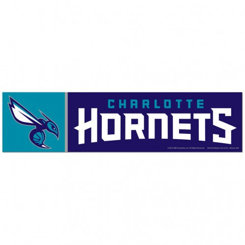 North Carolina Tar Heels Hornets Decal 3x12 Bumper Strip Style Special Order