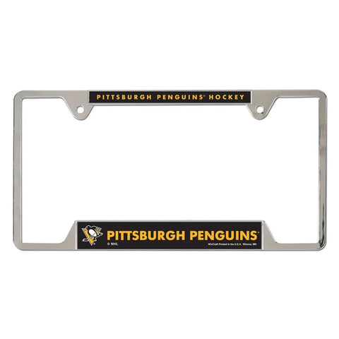 Pittsburgh Penguins License Plate Frame Metal Special Order