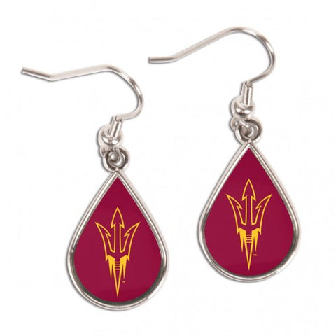 Arizona State Sun Devils Earrings Tear Drop Style Special Order