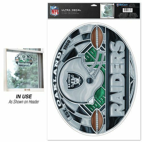 Las Vegas Raiders Decal 11x17 Multi Use stained Glass Style
