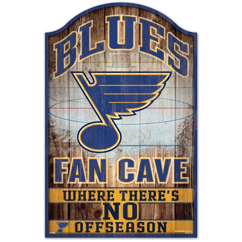 St. Louis Blues Sign 11x17 Wood Fan Cave Design Special Order