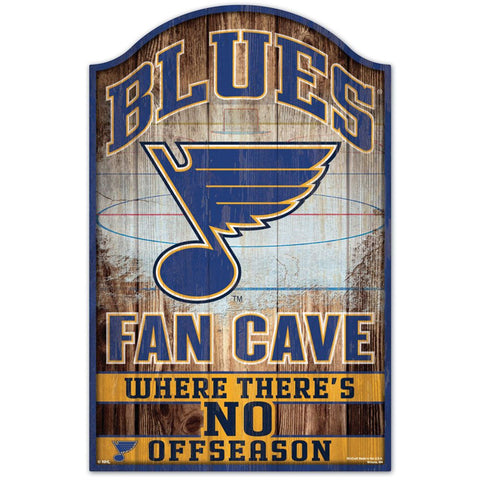 St. Louis Blues Sign 11x17 Wood Fan Cave Design Special Order