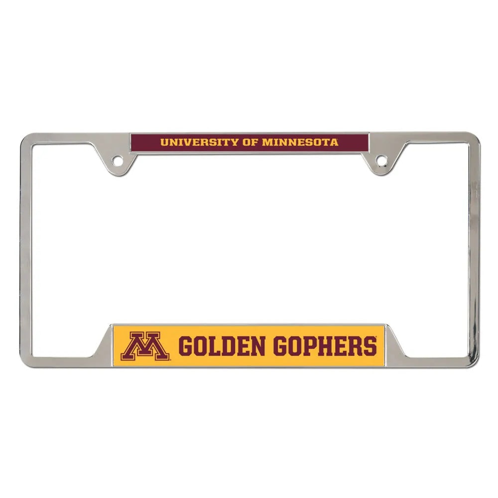 Minnesota Golden Gophers License Plate Frame Metal Special Order