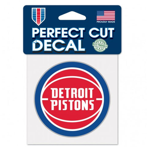 Detroit Pistons Decal 4x4 Perfect Cut Color