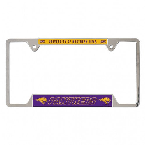 Northern Iowa Panthers License Plate Frame Metal Special Order