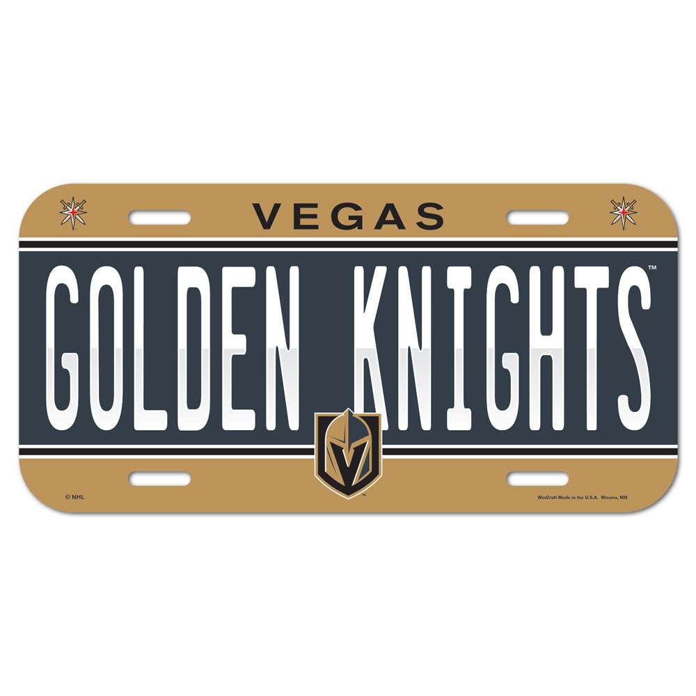 Las Vegas Golden Knights License Plate Plastic Special Order