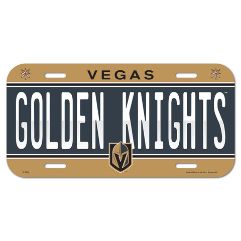 Las Vegas Golden Knights License Plate Plastic Special Order