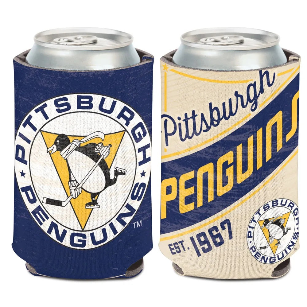 Pittsburgh Penguins Can Cooler Vintage Design