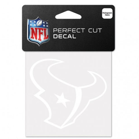 Houston Texans Decal 4x4 Perfect Cut White