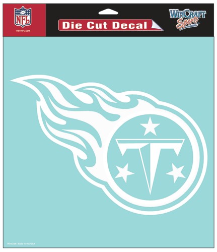 Tennessee Titans Decal 8x8 Perfect Cut White Special Order