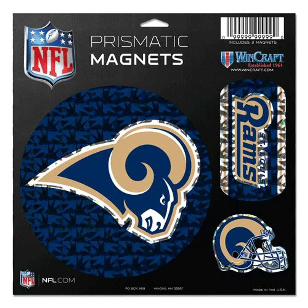 St. Louis Rams Magnets 11x11 Die Cut Prismatic Set of 3