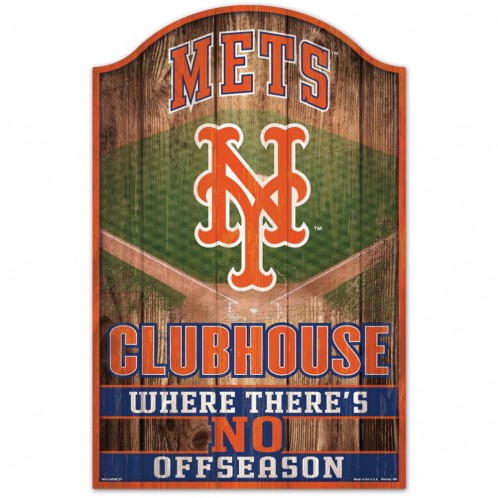 New York Mets Sign 11x17 Wood Fan Cave Design Special Order