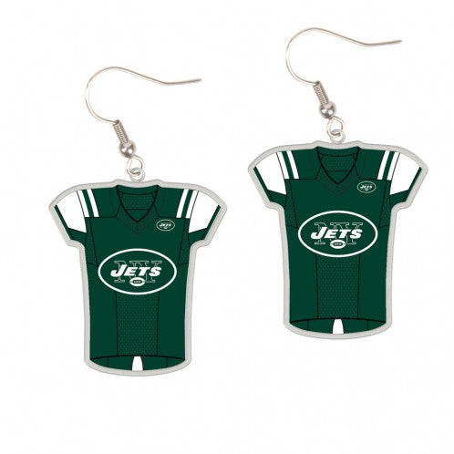 New York Jets Earrings Jersey Style Carded Special Order