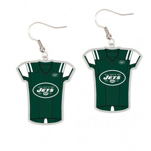 New York Jets Earrings Jersey Style Carded Special Order