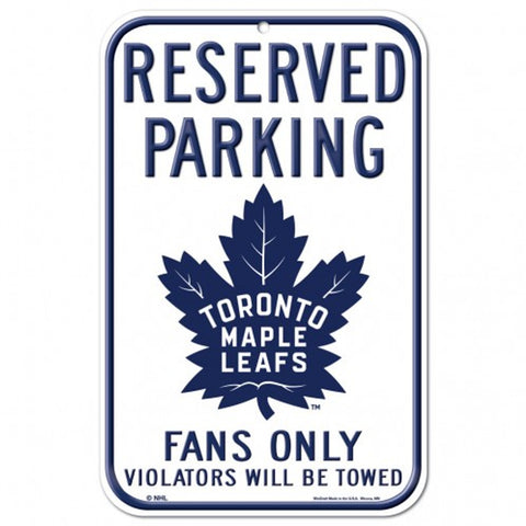 Toronto Maple Leafs Sign 11x17 Plastic Reserved Parking Style