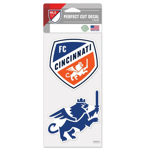 FC Cincinnati Decal 4x4 Perfect Cut Set of 2