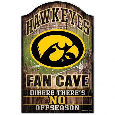 Iowa Hawkeyes Sign 11x17 Wood Fan Cave Design Special Order