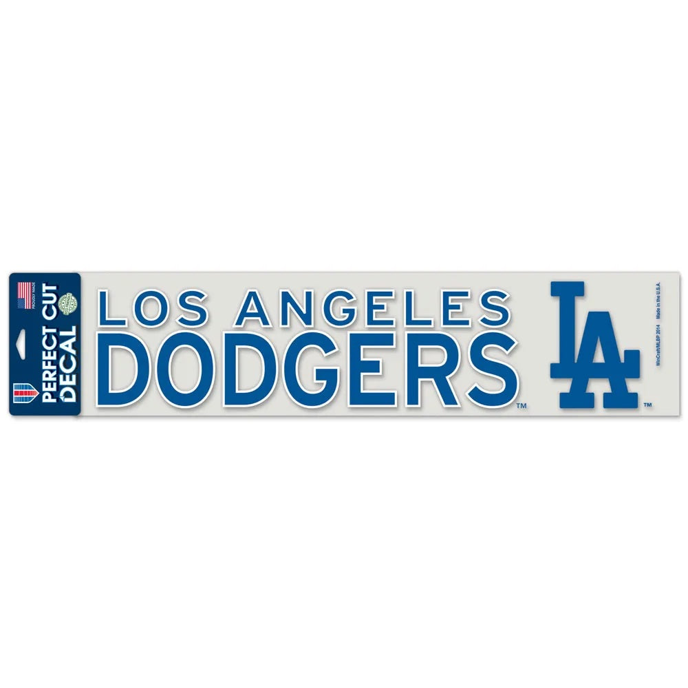 Los Angeles Dodgers Decal 4x17 Perfect Cut Color Special Order