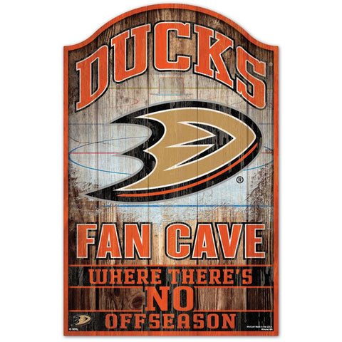 Anaheim Mighty Ducks Sign 11x17 Wood Fan Cave Design