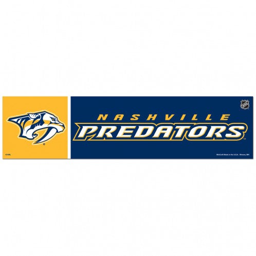 Nashville Predators Decal 3x12 Bumper Strip Style Special Order