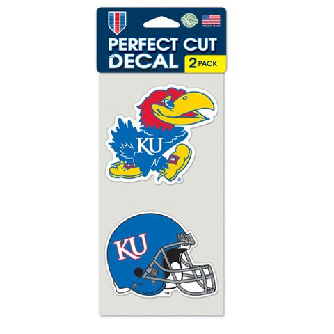 Kansas Jayhawks Set of 2 Die Cut Decals Special Order