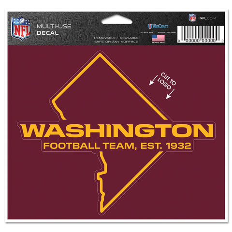 Washington Huskies Football Team Decal 5x6 Multi Use Color Cut to Logo