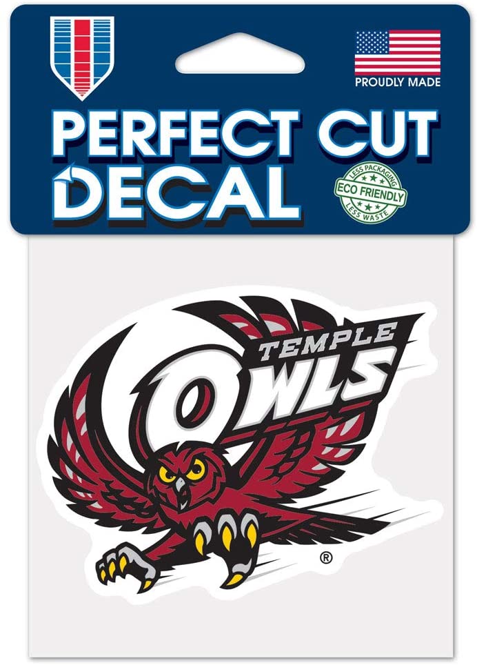 Temple University Owls Decal 4x4 Perfect Cut Color Special Order