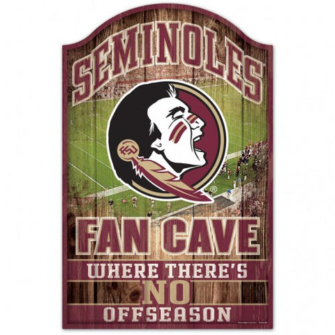 Florida State Seminoles Sign 11x17 Wood Fan Cave Design Special Order