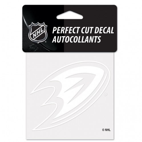 Anaheim Mighty Ducks Decal 4x4 Perfect Cut White Special Order