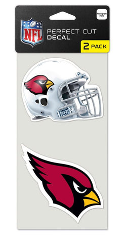 Arizona Cardinals Decal 4x4 Perfect Cut Set of 2