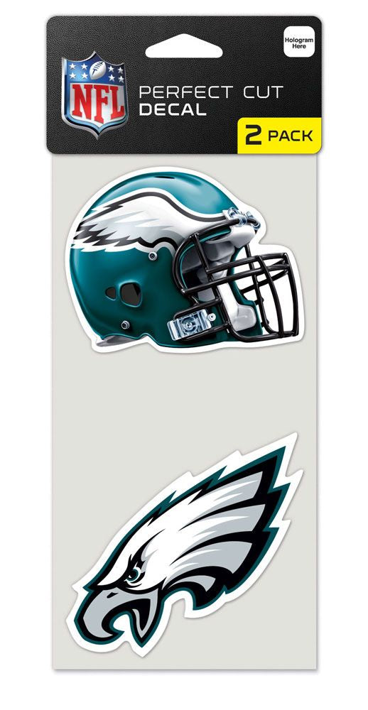 Philadelphia Eagles Decal 4x4 Perfect Cut Set of 2