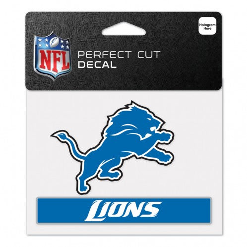 Detroit Lions Decal 4.5x5.75 Perfect Cut Color Special Order